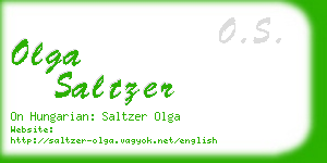 olga saltzer business card